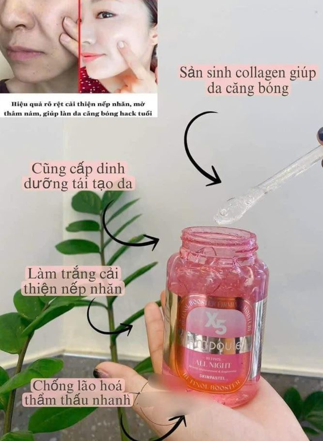 ông dụng của Serum Skinpastel X5 All Night Retinol Ampoule 250ml