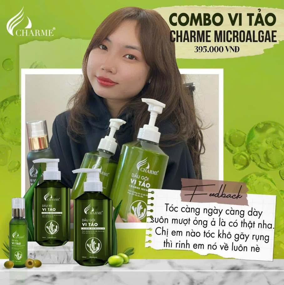 Review combo dầu gội vi tảo từ khách hàng