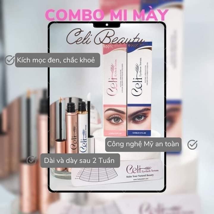 Combo Dưỡng Mày Celi chính hãng dưỡng mi mày hiệu quả