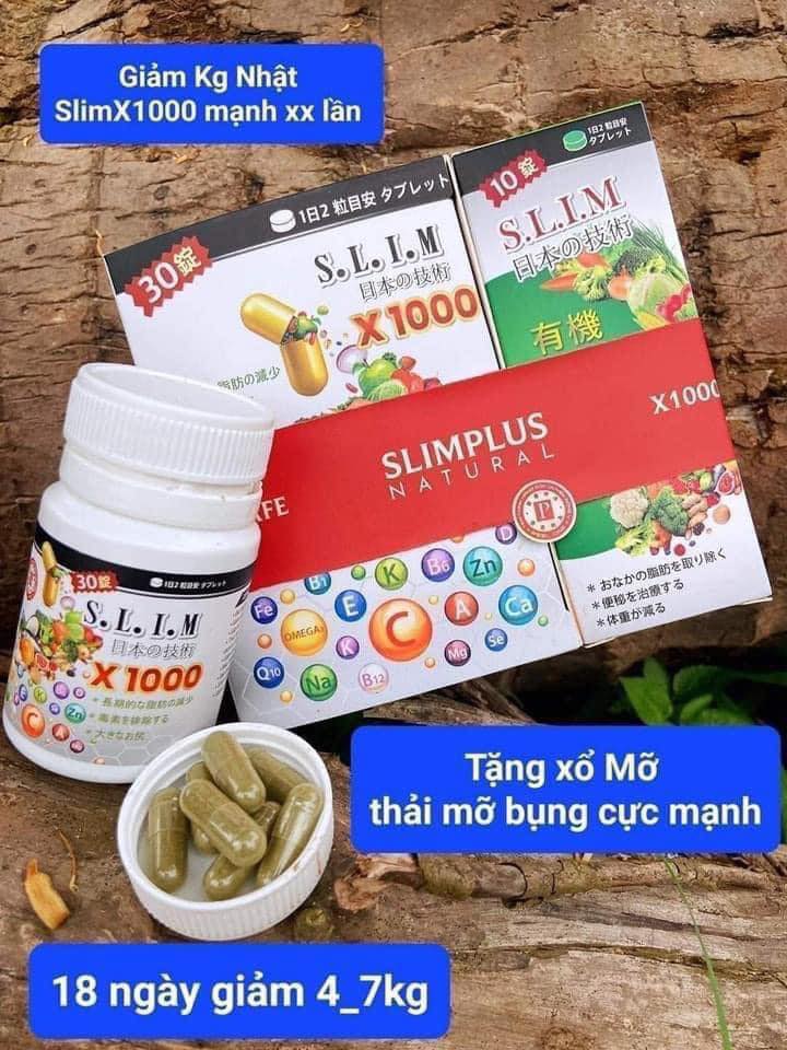 Giảm Cân Slim X1000 - Viên Uống Giảm Cân Nâng Cơ Mông 