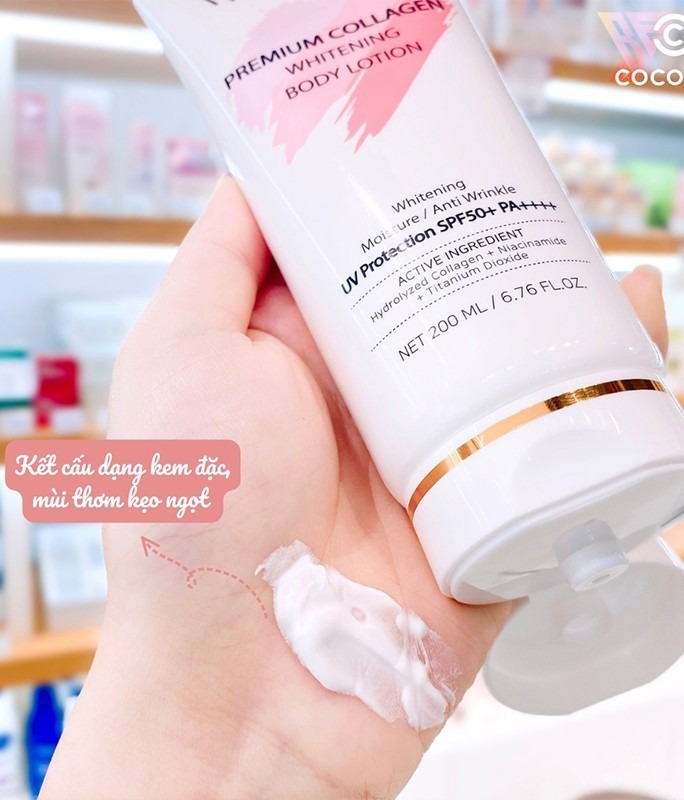 Các thành phần chính có trong Kem Dưỡng Thể Trắng Da Chống Nắng WHISIS
