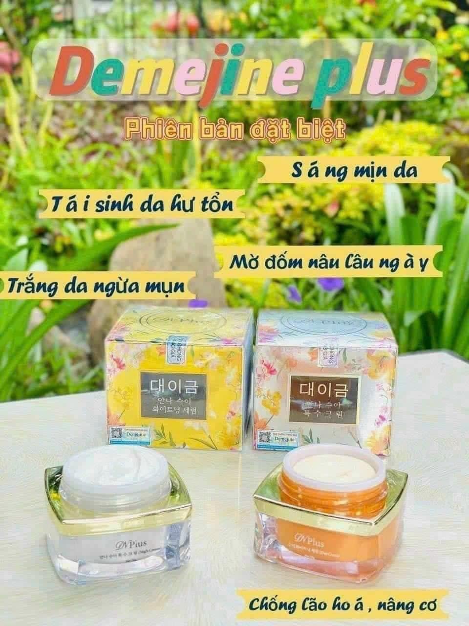 Kem Demejine Plus - Phiên Bản Cải Tiến Combo Ngày Đêm Dưỡng Da Hiệu Quả