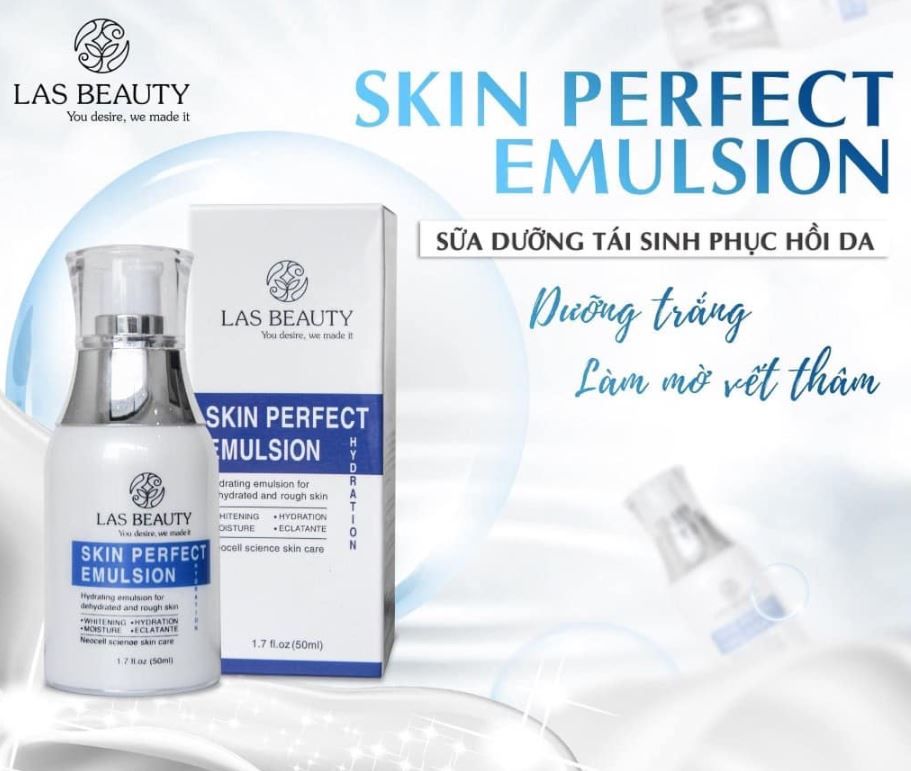 Sữa Dưỡng Rong Nho Nhật Bản Skin Perfect Emulsion - Las Beauty Tái Sinh Phục Hồi Da