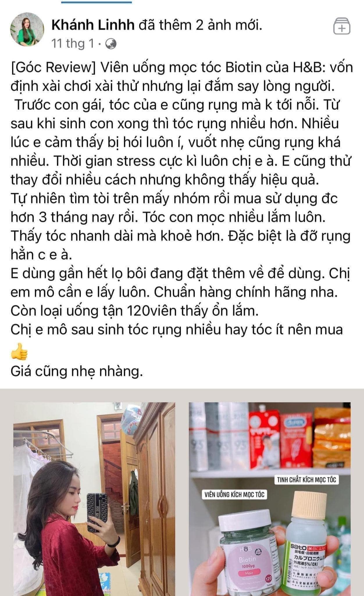 Viên uống cung cấp biotin và các vitamin cần thiết để duy trì mái tóc khỏe mạnh và bóng mượt