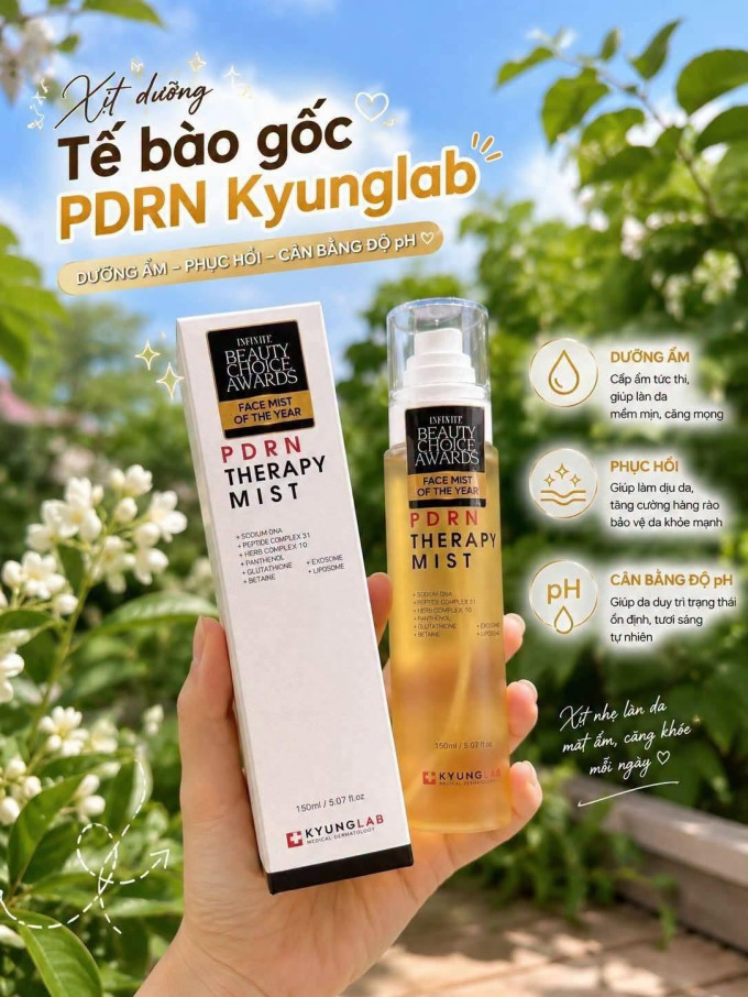 Xịt Khoáng Kyunglab PDRN Therapy Mist - Dưỡng Da, Cấp Ẩm, Làm Dịu Da Tức Thì