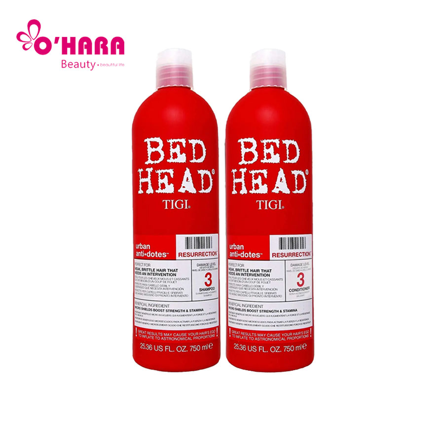 Cặp gội xả Bed Head Tigi Đỏ – Phục hồi hư tổn, siêu mượt