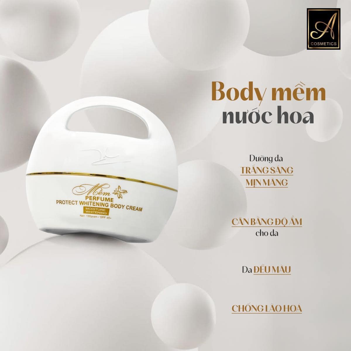 Giúp trắng da toàn thân đồng thời giúp da trắng mịn, thấm nhanh.