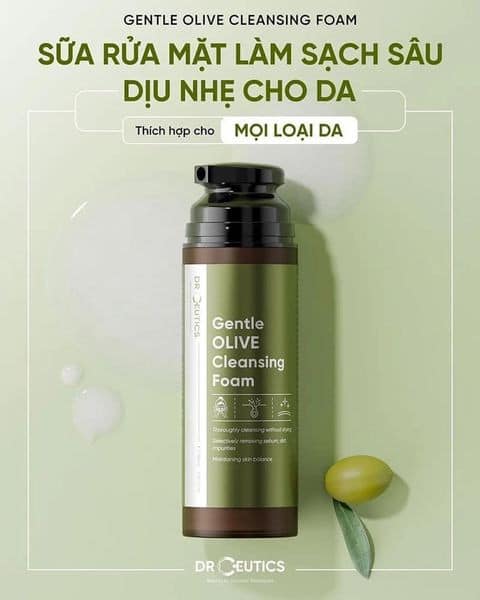 Sữa Rửa Mặt Dr Ceutics Gentle Olive Cleansing Foam 150ml