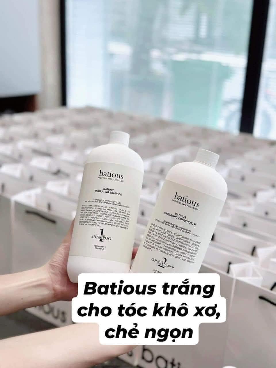 Bộ Dầu Gội Xả Batious trắng
