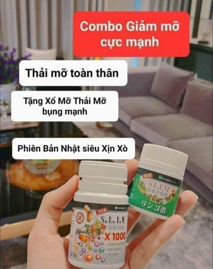 Combo giảm mỡ cực mạnh Slim X1000