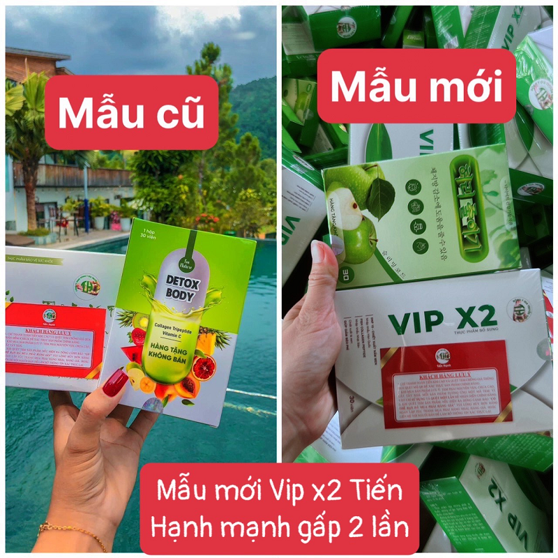 Thảo mộc giảm cân VIP X2 Tiến Hạnh mẫu mới