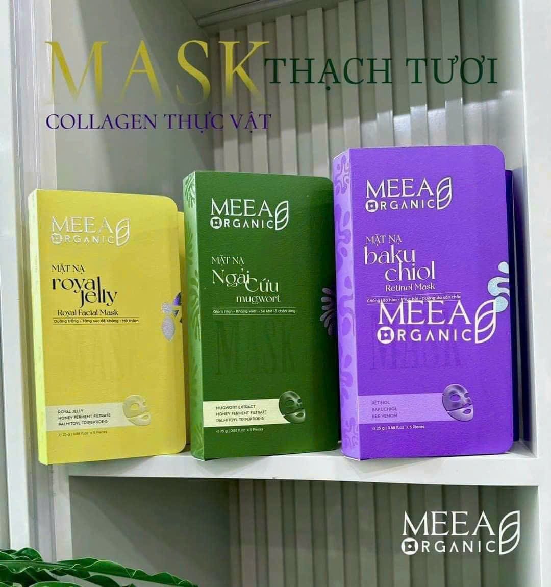 Mặt Nạ Thạch Tươi Collagen Meea Mask Collection cải thiện độ đàn hồi, se khít lỗ chân lông