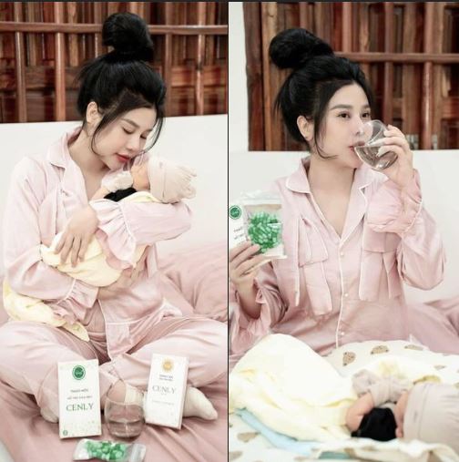 Mẹ bỉm sau sinh sử dụng Cenly giảm cân hiệu quả