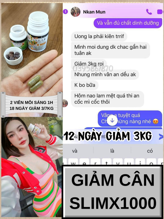 Slim Fit X1000 giảm cân nhanh an toàn
