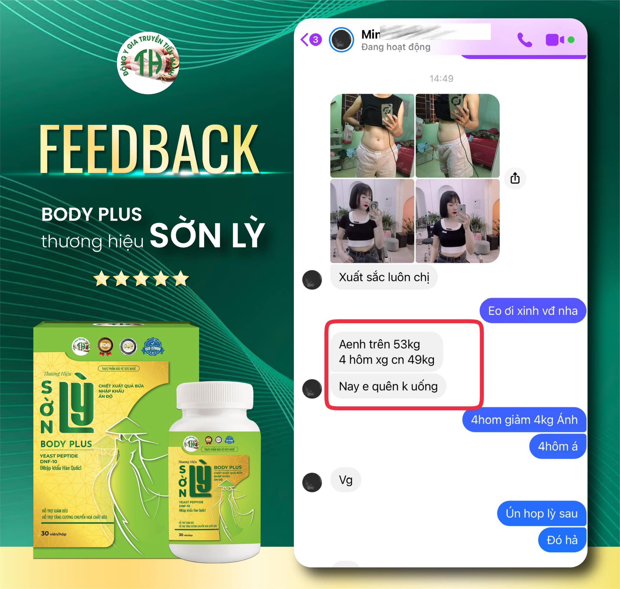 Review giảm cân Sờn Lỳ chính hãng