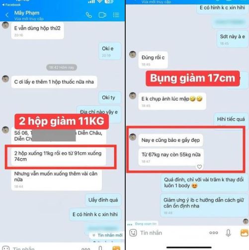 Review giảm cân thành công từ khách hàng