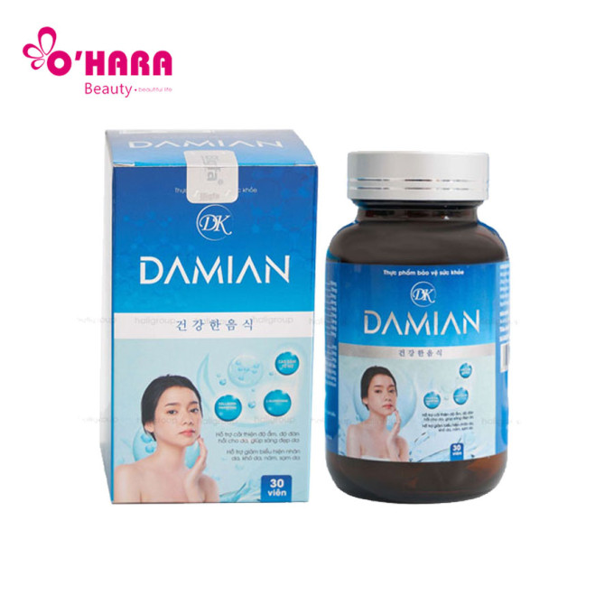Viên Uống Trắng Da Damian | Giúp dưỡng trắng da, làm mờ nếp nhăn, nám, và sạm da