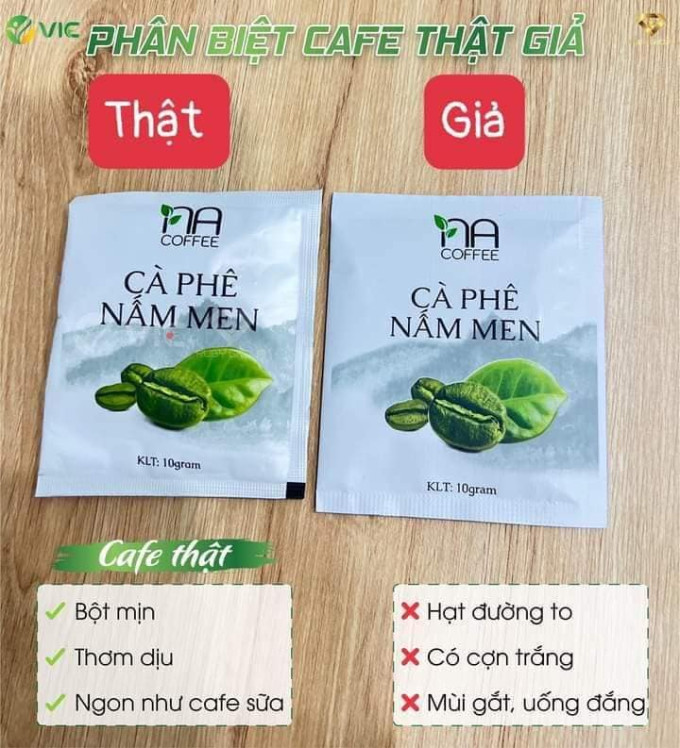 Cà phê nấm men chính hãng có màu sắc tự nhiên, mùi thơm đặc trưng dễ chịu.
