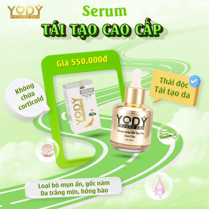 Serum Thảo Dược Tái Tạo Da Yody White Phương Anh Cao Cấp