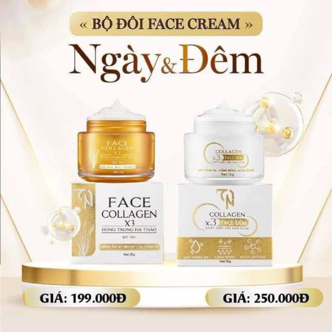 Bộ đôi Kem Face Collagen X3 - Mẫu Mới Nhất