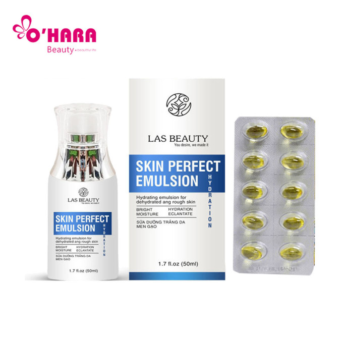 Sữa Rong Nho Dưỡng Da Skin Perfect Emulsion – Las Beauty Chính Hãng| Tặng 10 viên Vitamin E + 1 nạ dưỡng da