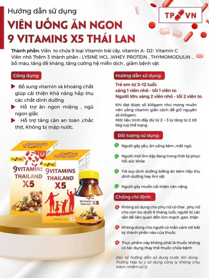 Tăng Cân 9 Vitamin TP Thái Lan Chính Hãng