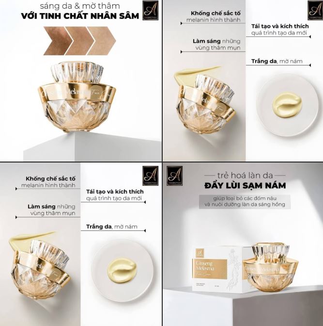 Hỗ trợ làm mờ nám, tàn nhang và các đốm nâu lâu năm.