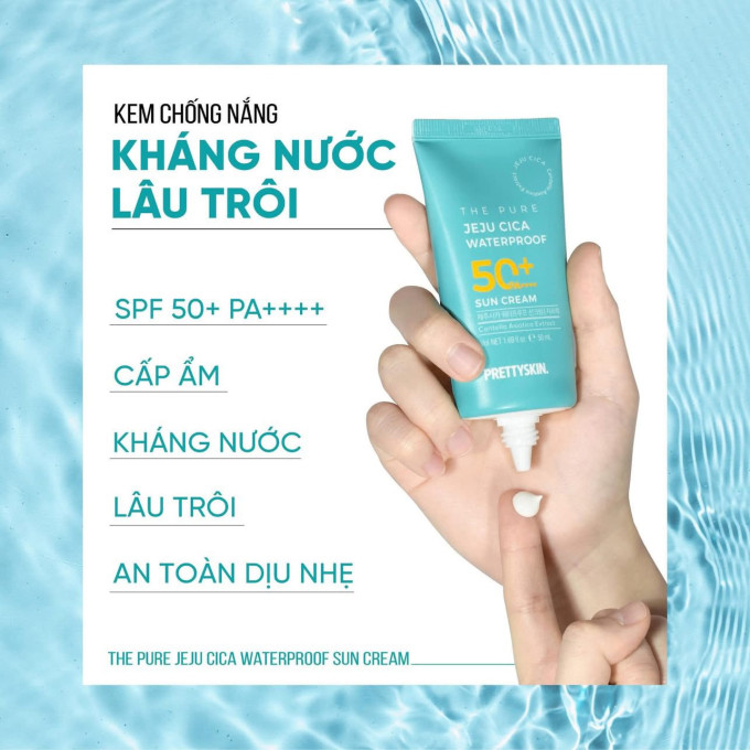 Kem chống nắng kháng nước rau má Waterproof Pretty Skin CHÍNH HÃNG