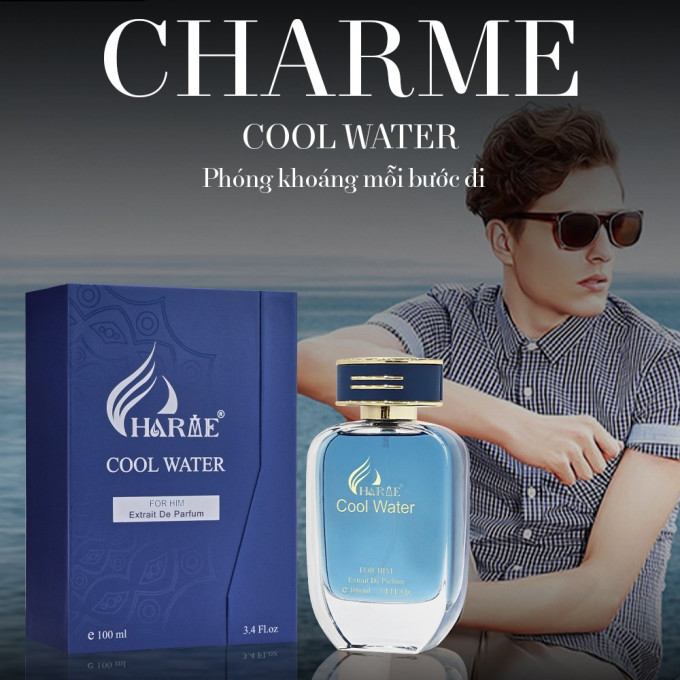 Nước Hoa Nam Charme Cool Water – Hương Biển Mát Lạnh, Chuẩn Chính Hãng