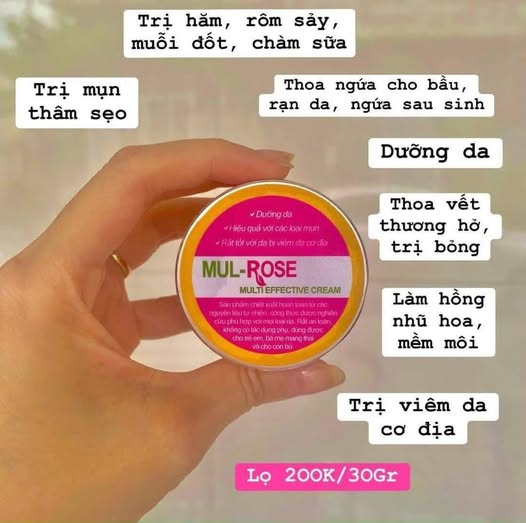 Kem nghệ Mulrose mang lại nhiều công dụng nổi bật