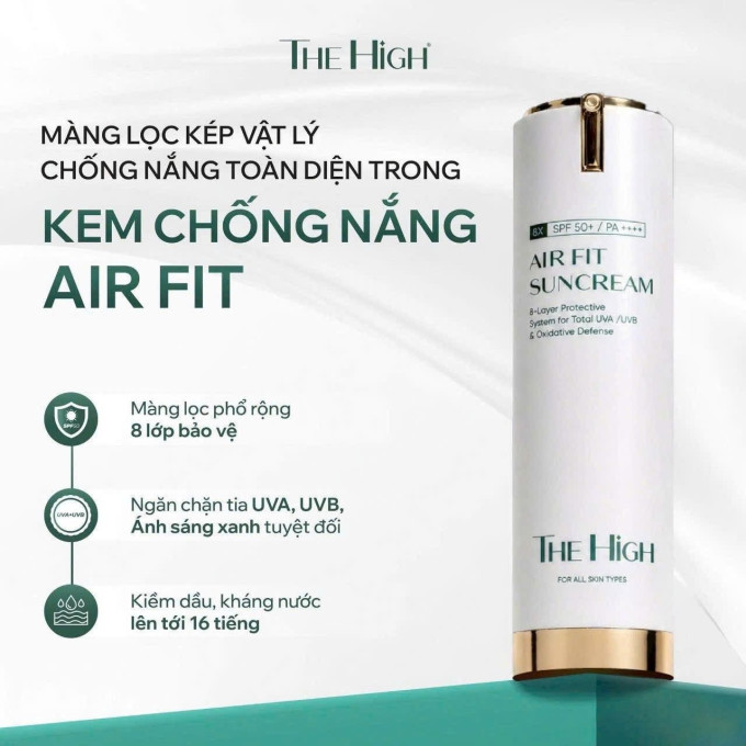 Kem chống nắng The High AirFit Sun Cream SPF50 mẫu mới chính hãng