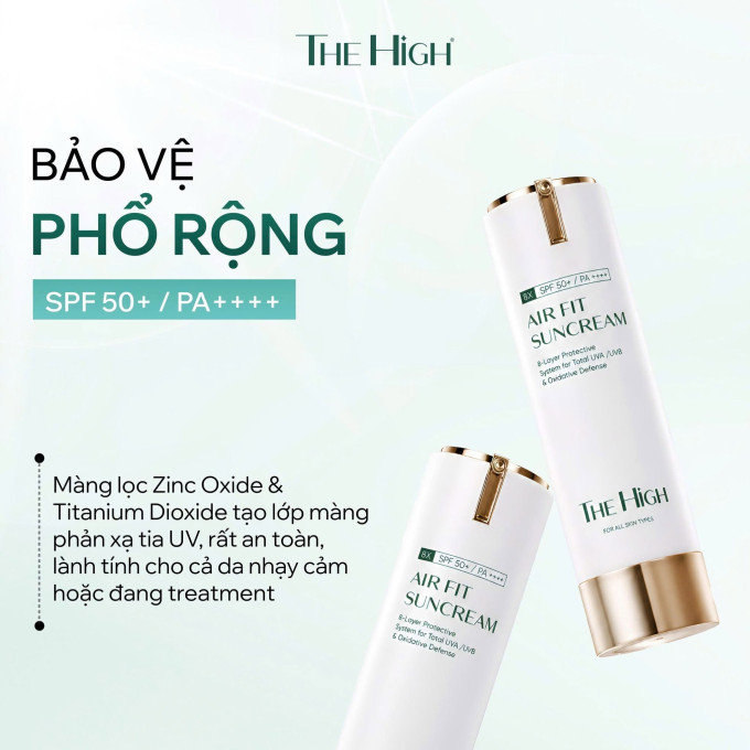 Thành phần nổi bật trong The High AirFit Sun Cream