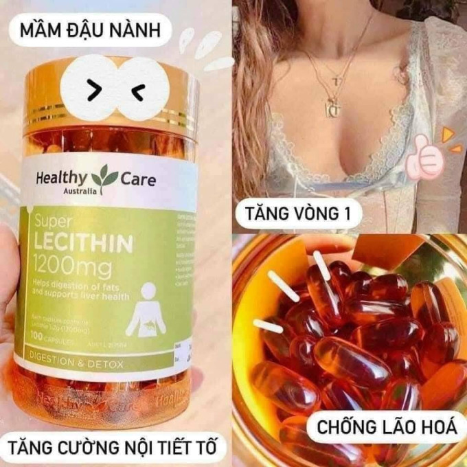 Mầm đậu nành Úc Healthy Care Lecithin 1200mg – Giải pháp nội tiết an toàn cho phụ nữ sau 30