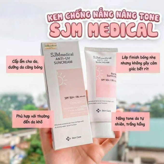 Kem chống nắng SJM Medical Anti-UV – Chống Nắng, Dưỡng Da Và Nâng Tone Tự Nhiên
