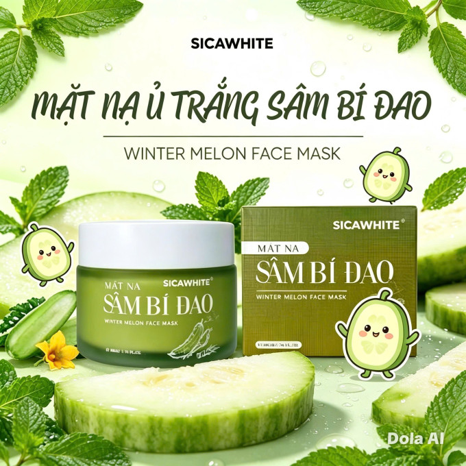 Mặt Nạ Sâm Bí Đao Sica White (50g) – Hỗ Trợ Dưỡng Sáng Da, Kiềm Dầu, Giảm Mụn Hiệu Quả