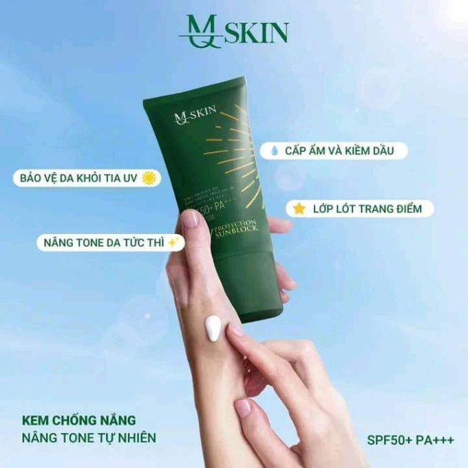 Kem chống nắng MQ SKIN nâng tông tự nhiên