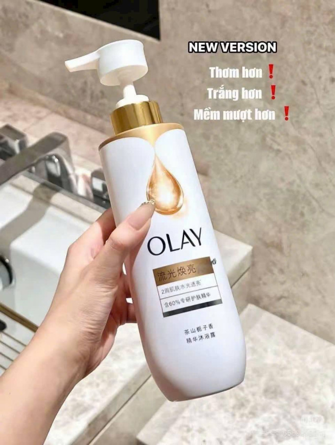 Sữa Tắm Olay Mẫu Mới 500ml – Công Thức Vitamin C + B3 Giúp Da Mềm Mịn, Rạng Rỡ