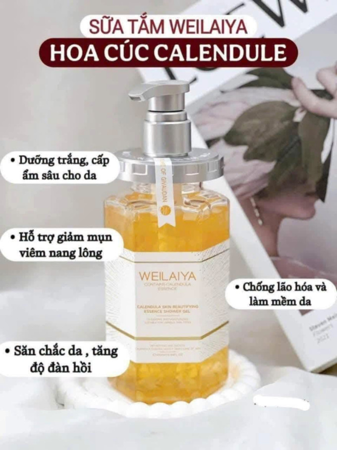 Sữa Tắm Hoa Cúc Weilaiya 450ml – Làm Sạch Dịu Nhẹ, Dưỡng Ẩm Và Lưu Hương Dài Lâu