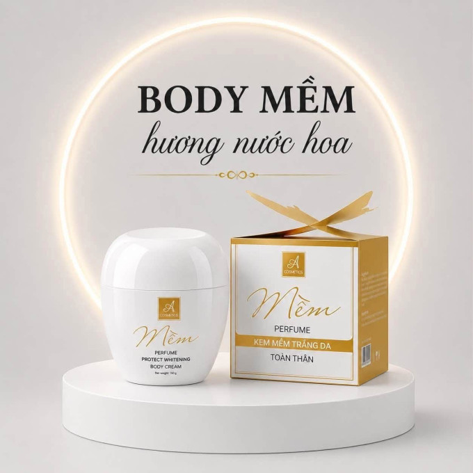 Kem Body Mềm A Cosmetics - Dưỡng Ẩm, Mịn Da, Nâng Tone Tự Nhiên