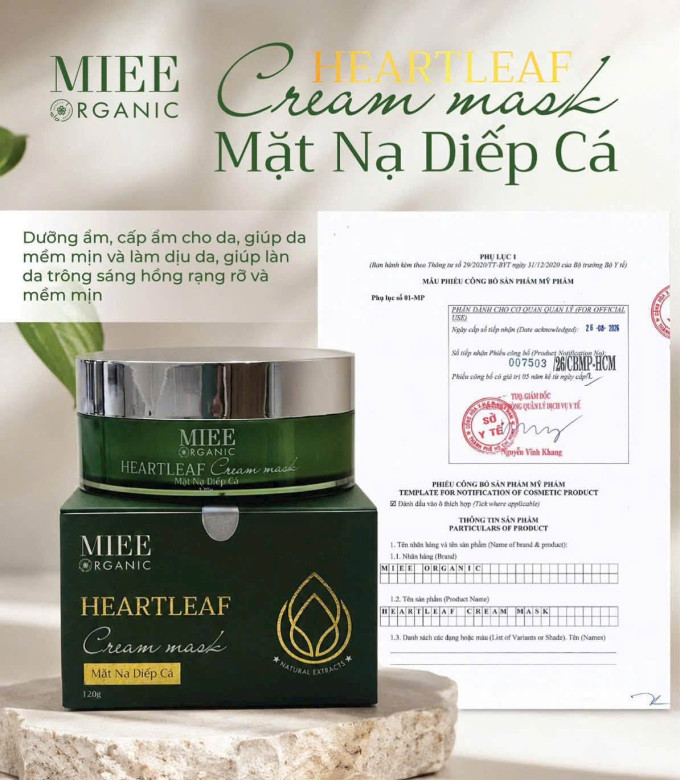 Mặt Nạ MIEE Organic Dưỡng Ẩm, Làm Sạch Da Mềm Mịn