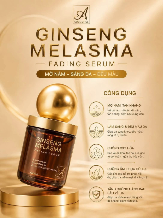 Serum Nám Nhân Sâm A Cosmetics – Hỗ Trợ Dưỡng Sáng Da