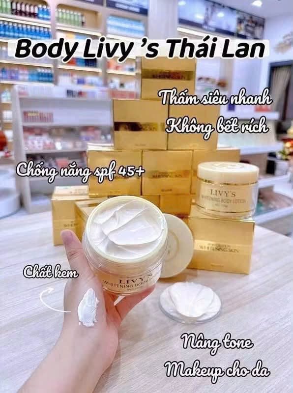 Kem Body Livy’s Vàng 250g – Dưỡng Da Toàn Thân Mỗi Ngày