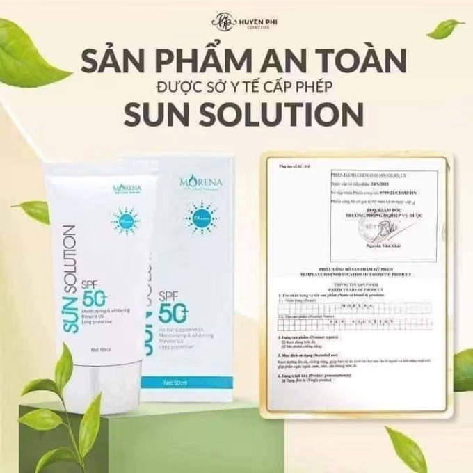 Kem Chống Nắng Huyền Phi Sun Solution SPF50+ 50ml – Bảo Vệ Da Mỗi Ngày