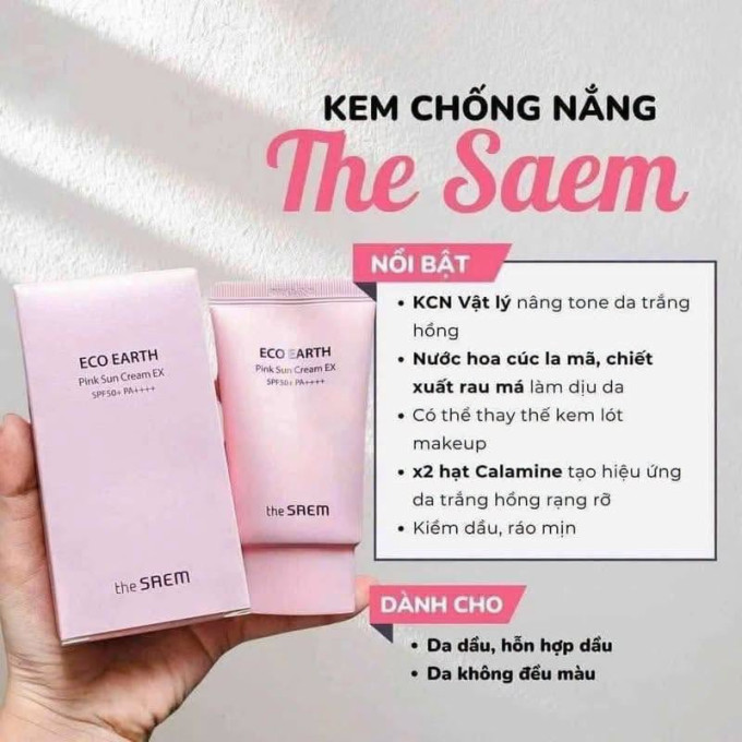 The Saem Eco Earth Pink Sun Cream EX