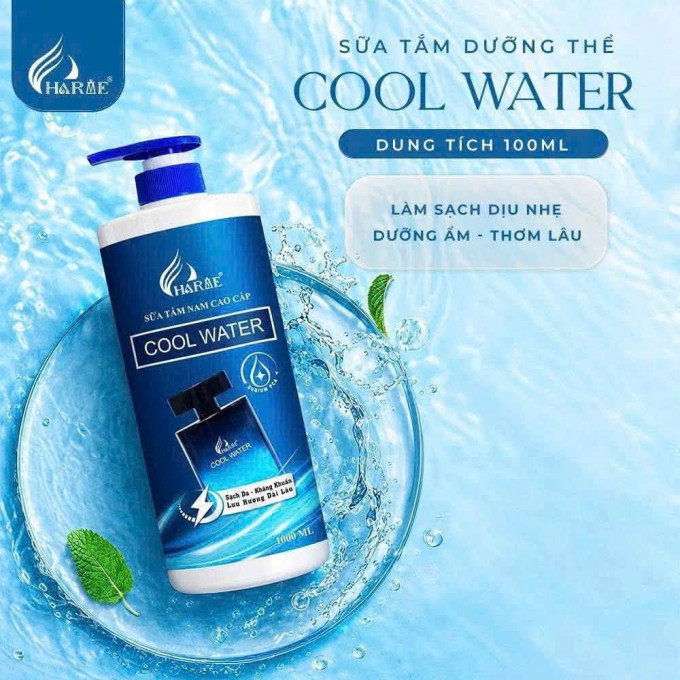 Sữa Tắm Nam Charme Cool Water 1000ml – Hương Thơm Nam Tính, Sạch Thoáng