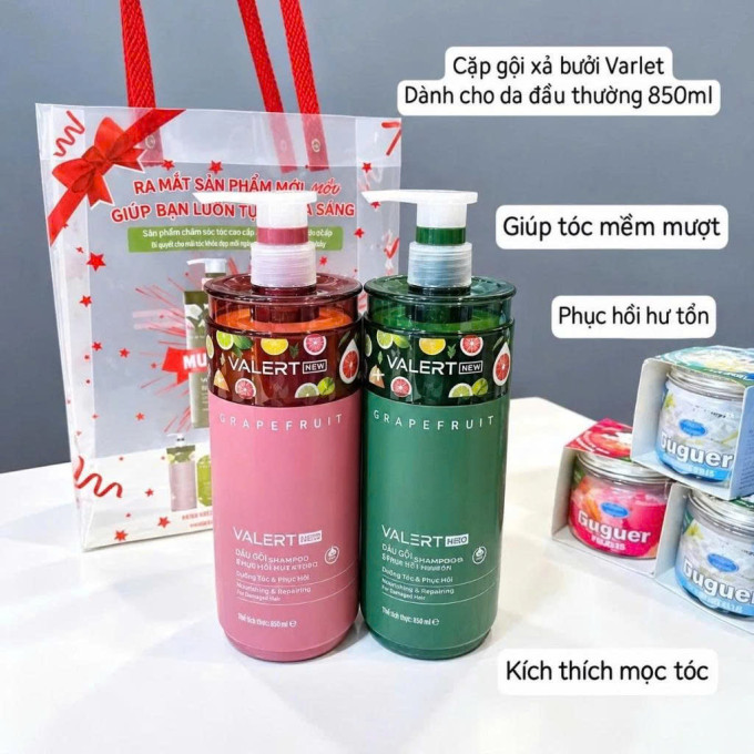 Dầu Gội Xả Bưởi Valert Grapefruit 850ml – Hỗ Trợ Giảm Rụng, Dưỡng Tóc Mềm Mượt