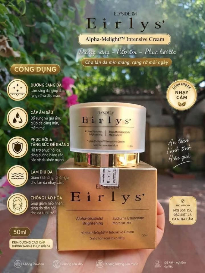 Kem Đêm Eirlys Alpha-Melight 50ml Hàn Quốc – Dưỡng Ẩm, Hỗ Trợ Làm Sáng Da
