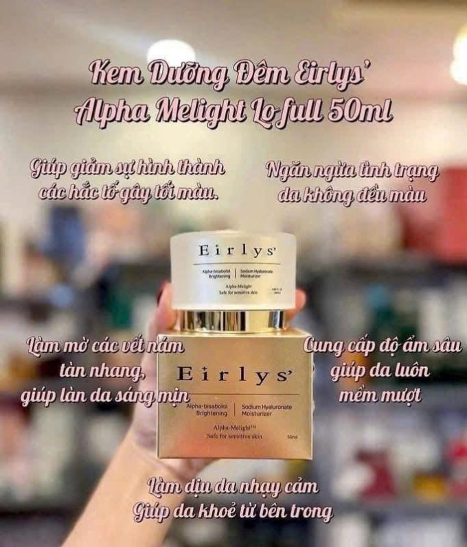 Kem Đêm Eirlys Alpha-Melight 50ml – Bí Quyết Chăm Sóc Da Mềm Mịn, Rạng Rỡ