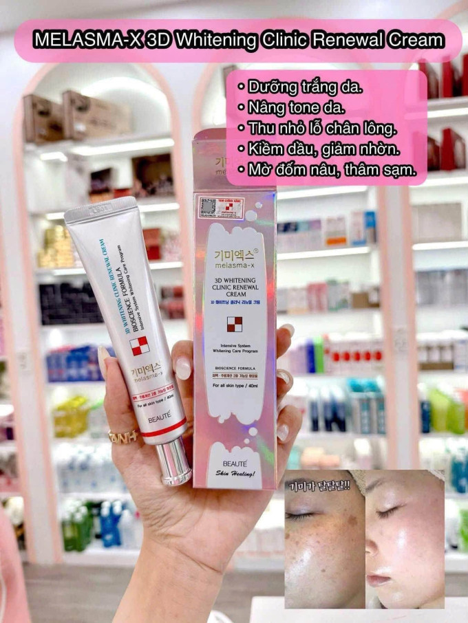 Melasma-X 3D Whitening Clinic Cream hỗ trợ chăm sóc làn da có dấu hiệu xỉn màu, thâm sạm và không đều màu
