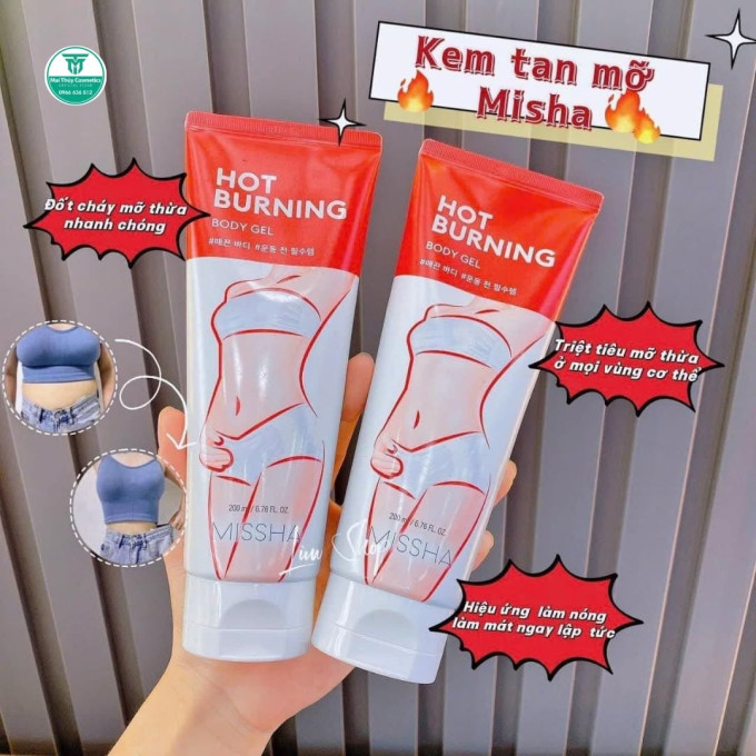 Gel Tan Mỡ Missha Hot Burning Perfect Body 200ml Giúp Thon Gọn Cơ Thể